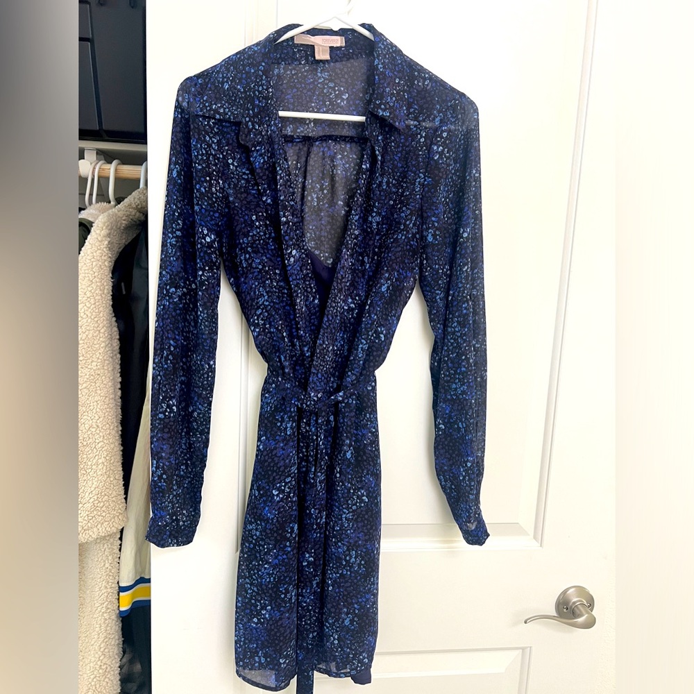 Blue 2 piece wrap dress